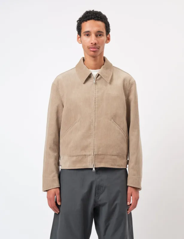 Coor Corduroy Zip-Up Jacket - Beige sold by Article London