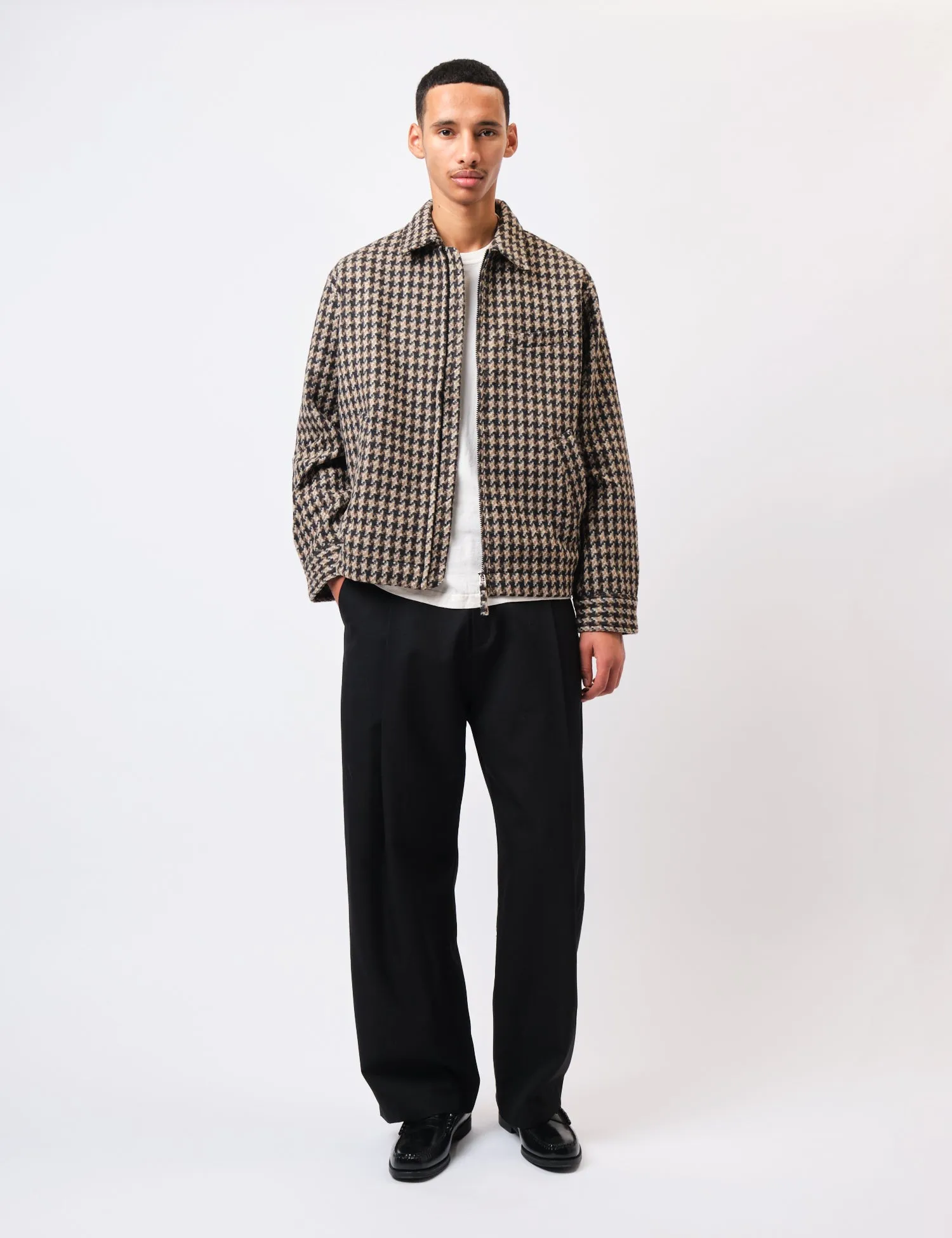 Universal Works Windcheater Jacket (Cortina Tweed) - Sand sold by Article London product image thumbnail 3