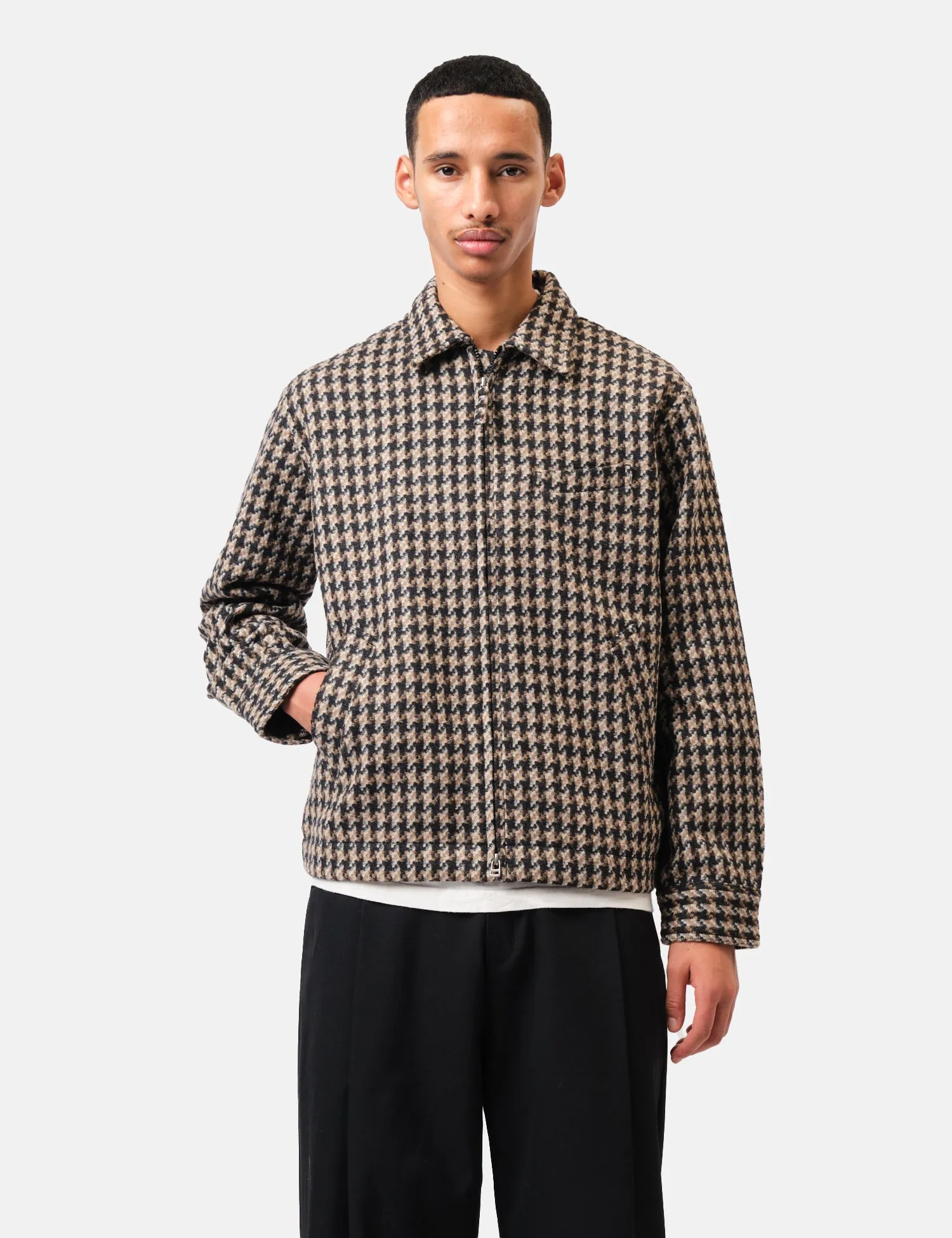 Universal Works Windcheater Jacket (Cortina Tweed) - Sand sold by Article London product image thumbnail 4