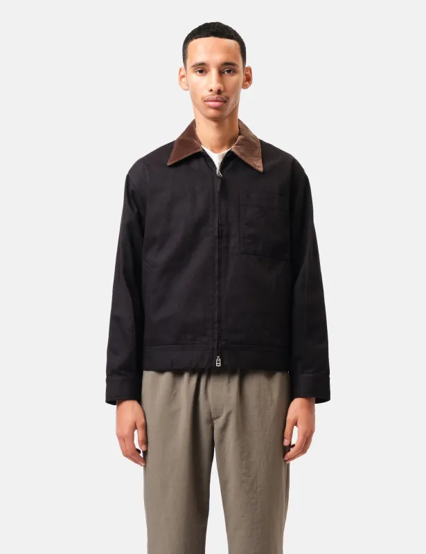 Universal Works Rose Bowl Jacket (Twill) - Black made by Article London
