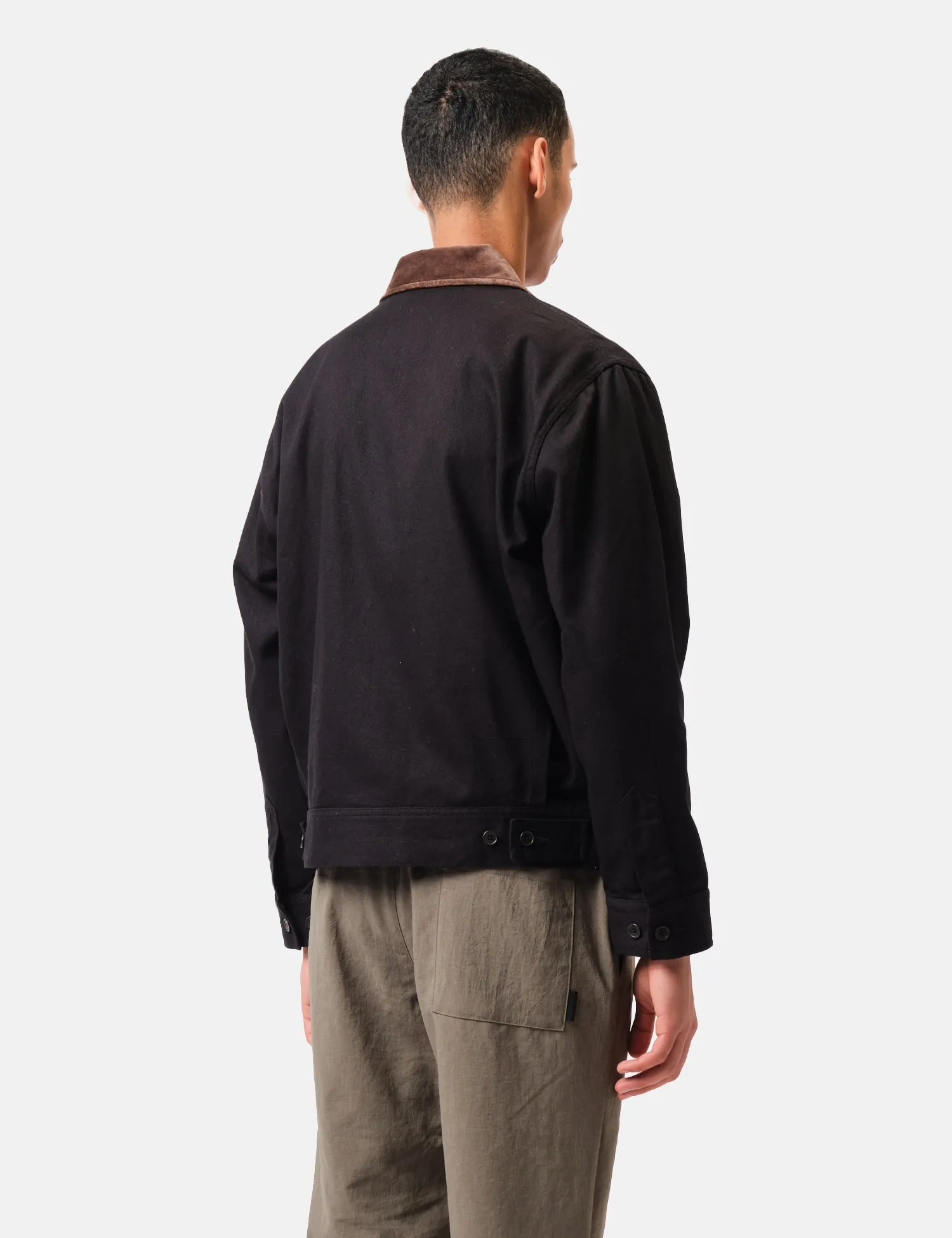 Universal Works Rose Bowl Jacket (Twill) - Black sold by Article London product image thumbnail 4