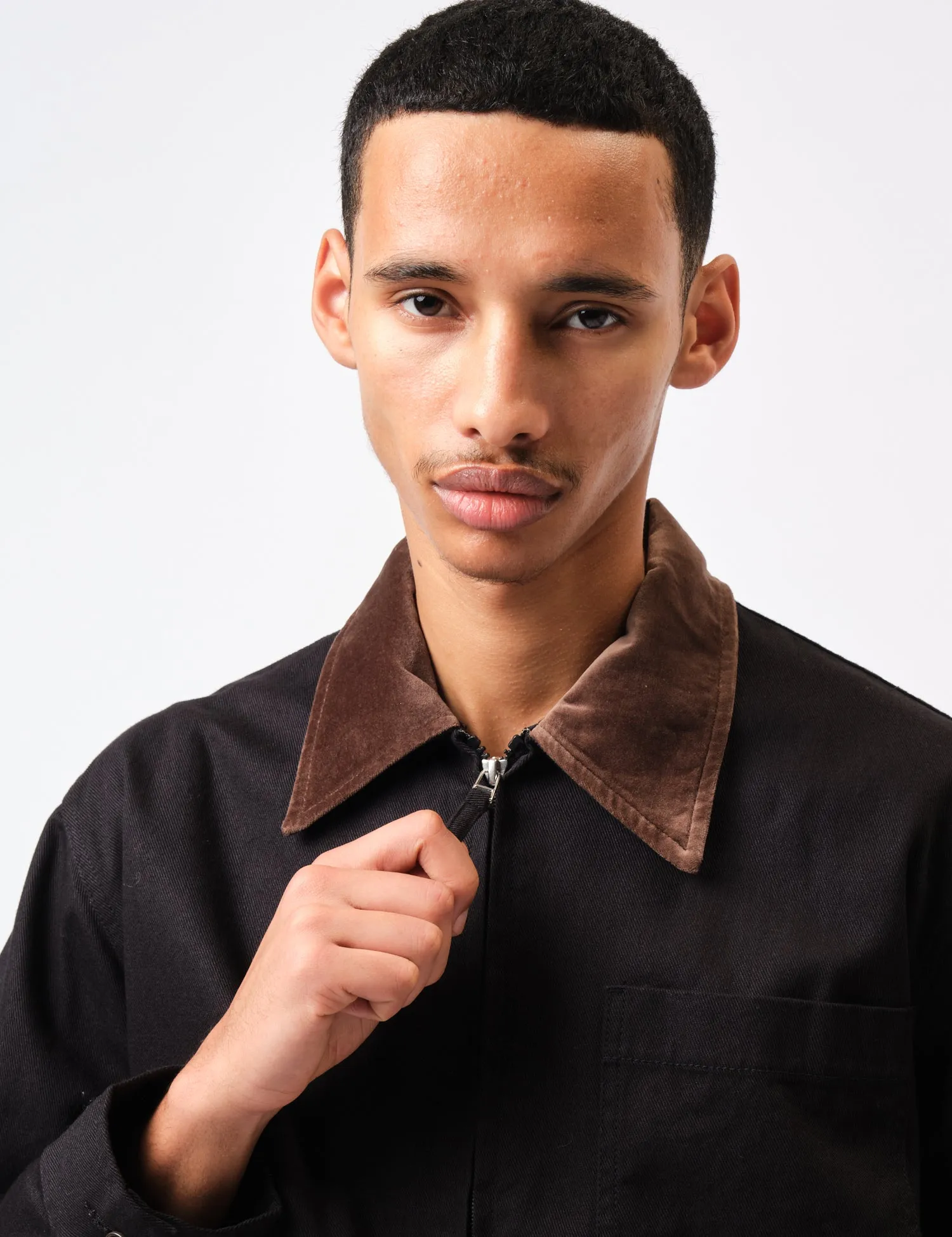 Universal Works Rose Bowl Jacket (Twill) - Black sold by Article London product image thumbnail 2