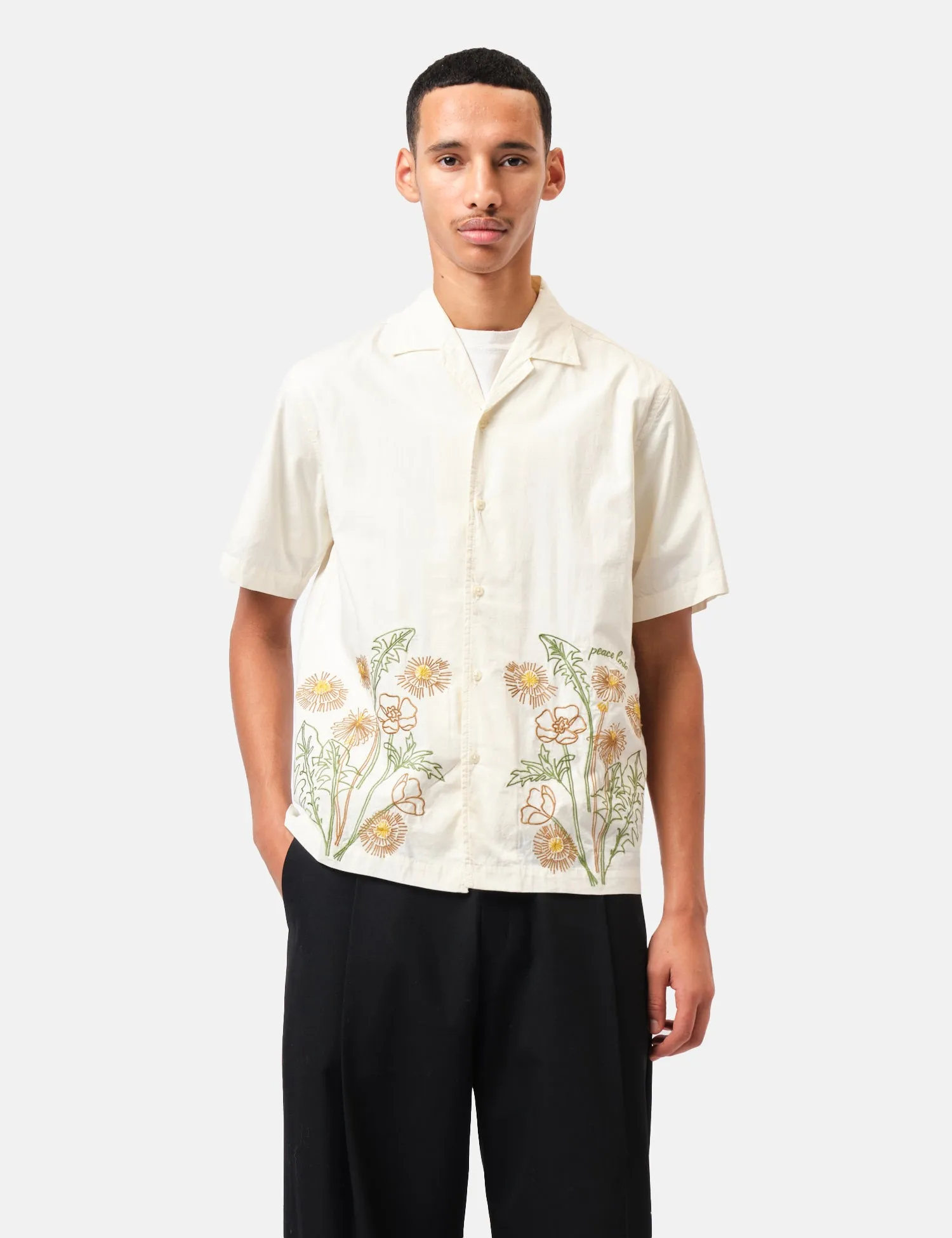 Universal Works Shirt Sleeve Minari Shirt - Ecru sold by Article London product image thumbnail 4