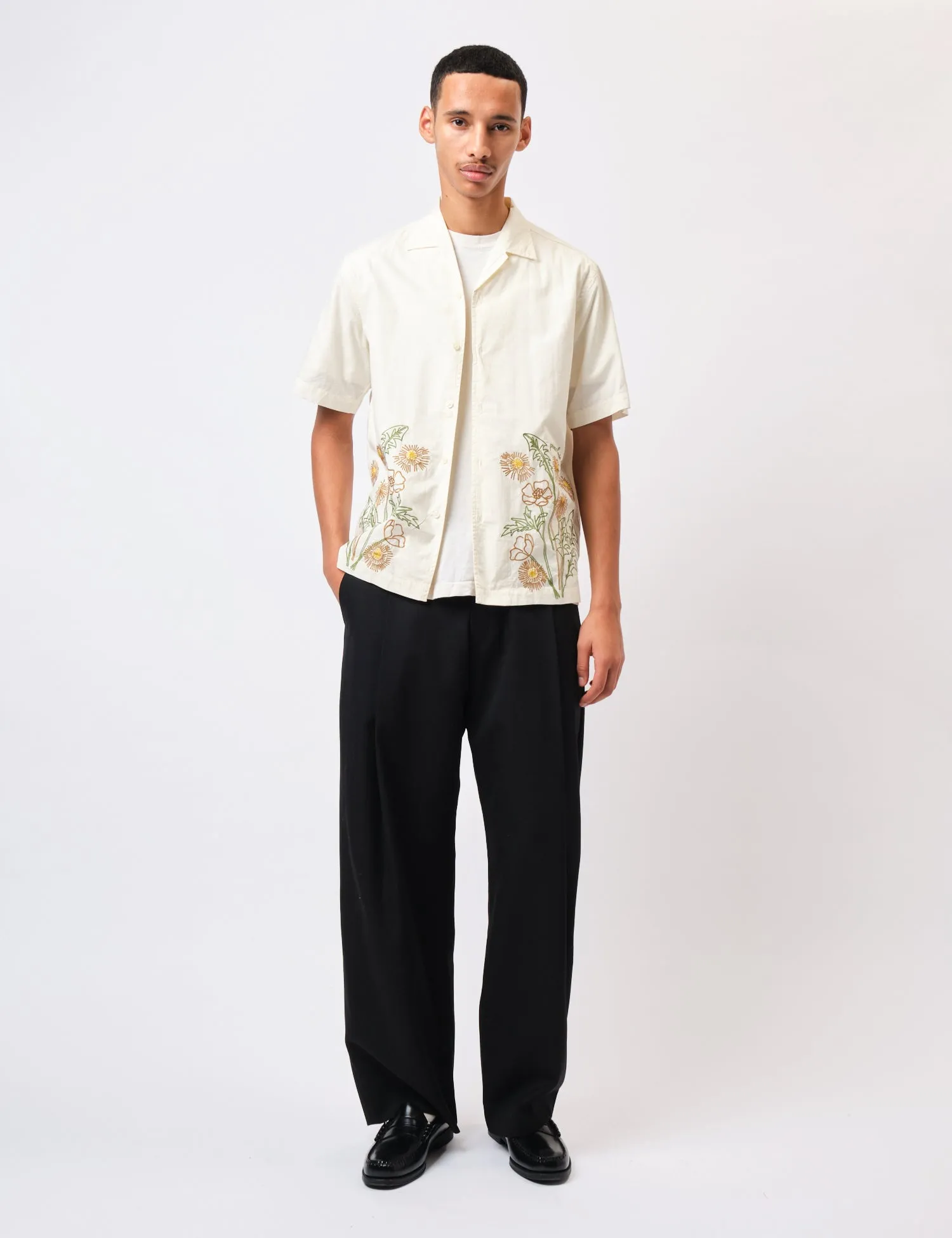 Universal Works Shirt Sleeve Minari Shirt - Ecru sold by Article London product image thumbnail 3
