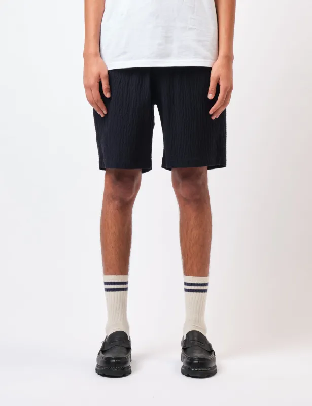 Universal Works Simple Shorts (Ospina Cotton) - Dark Navy Blue made by Universal Works