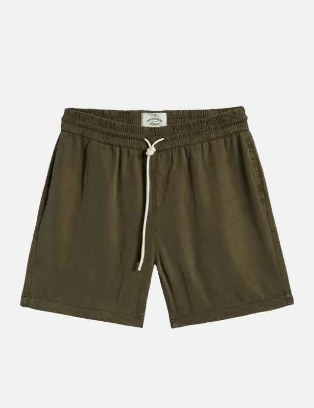 Portuguese Flannel Dogtown Shorts - Olive Green sold by Article London