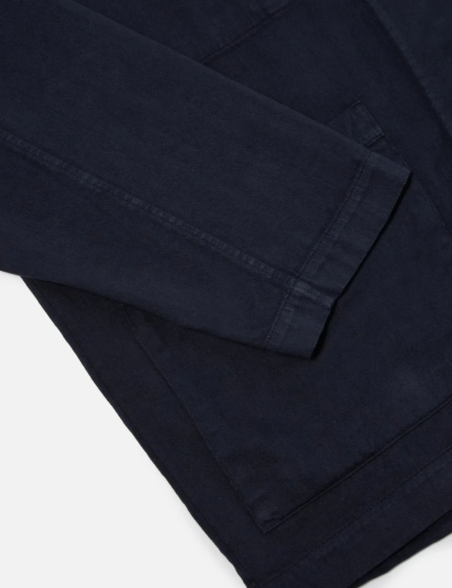 Universal Works Coverall Jacket (Herringbone Cotton) - Dark Navy Blue sold by Article London product image thumbnail 3