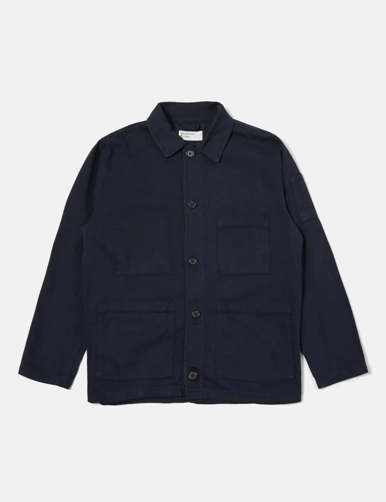 Universal Works Coverall Jacket (Herringbone Cotton) - Dark Navy Blue sold by Article London