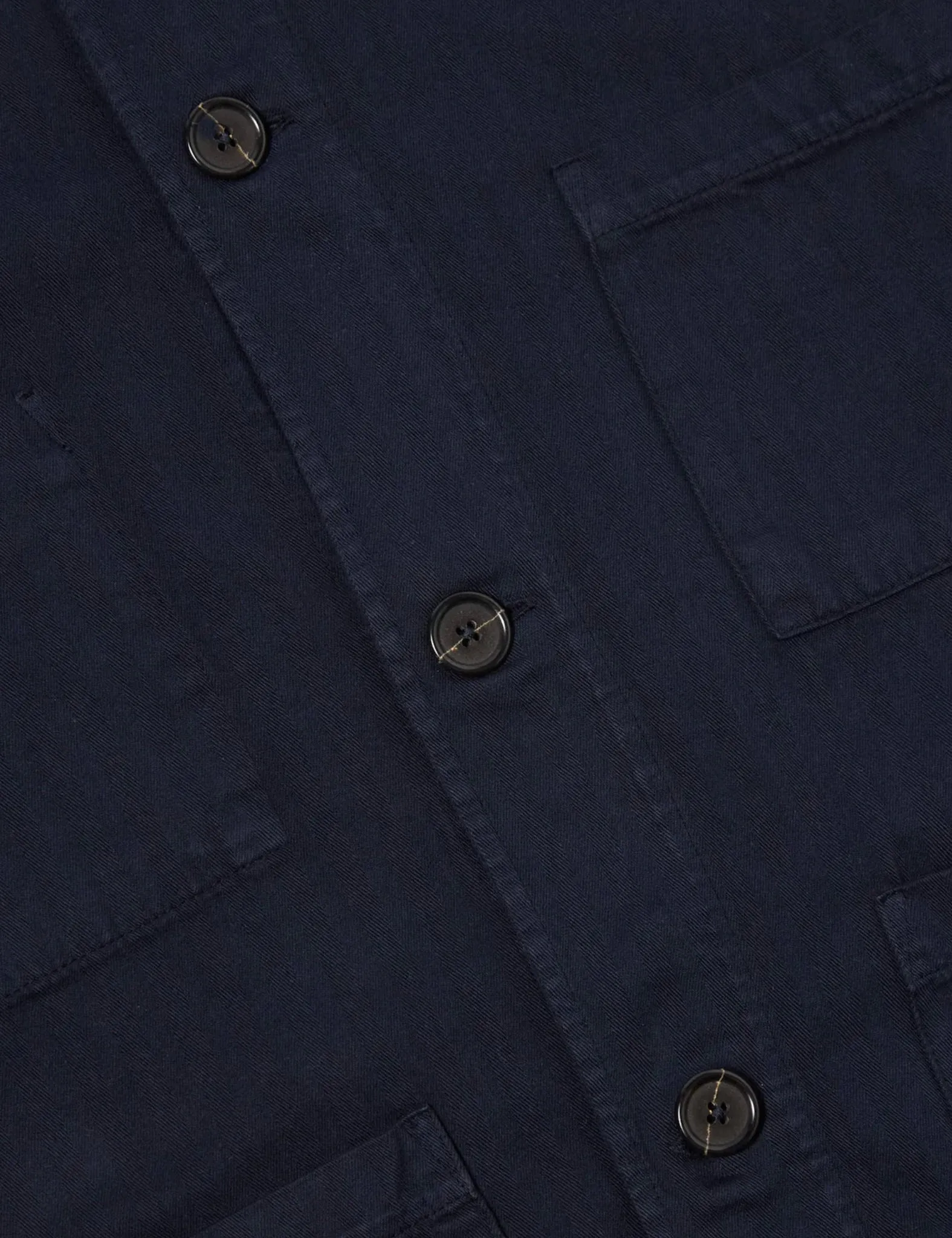 Universal Works Coverall Jacket (Herringbone Cotton) - Dark Navy Blue sold by Article London product image thumbnail 5