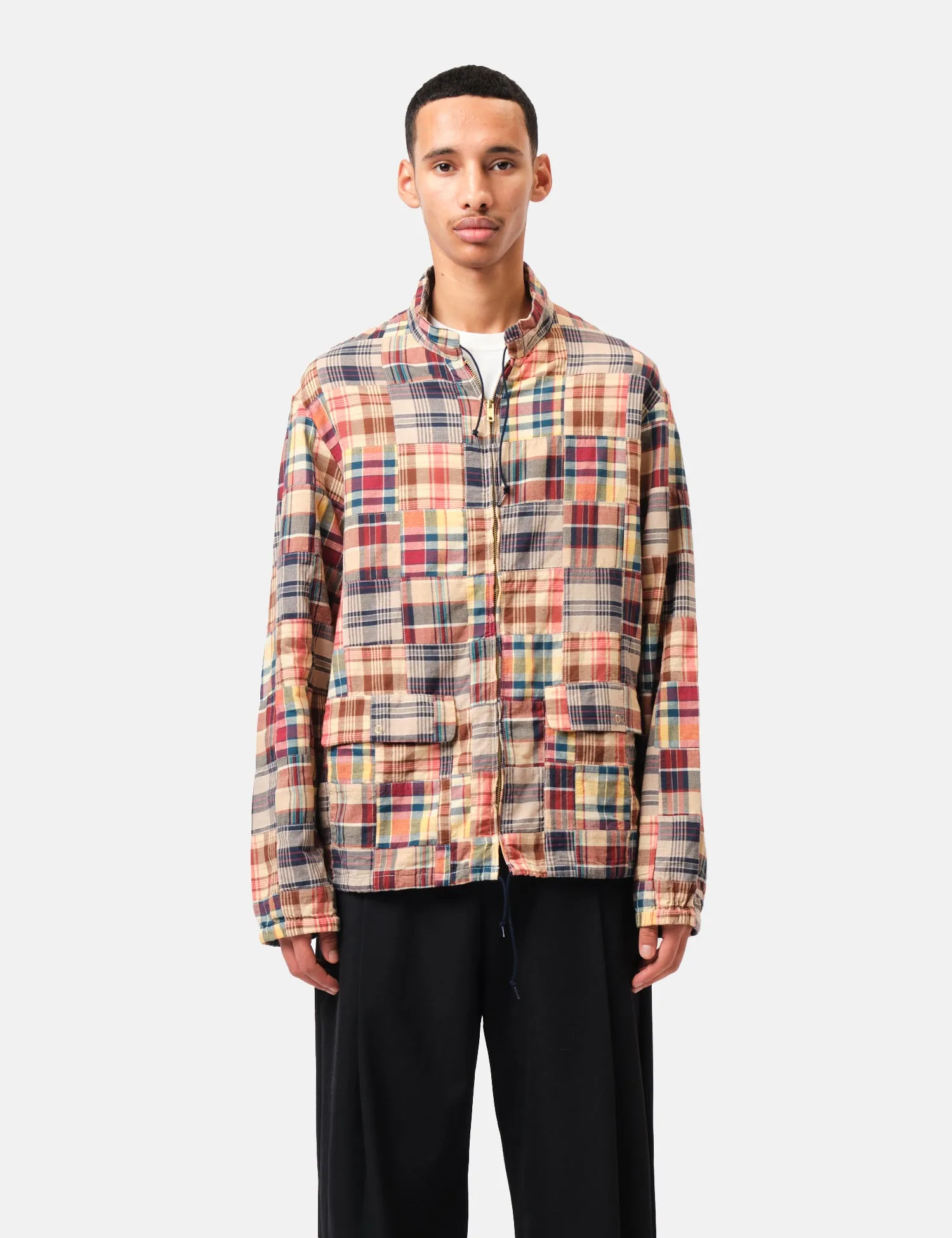 Beams Plus Swing Jacket Patchwork Madras - Beige sold by Article London