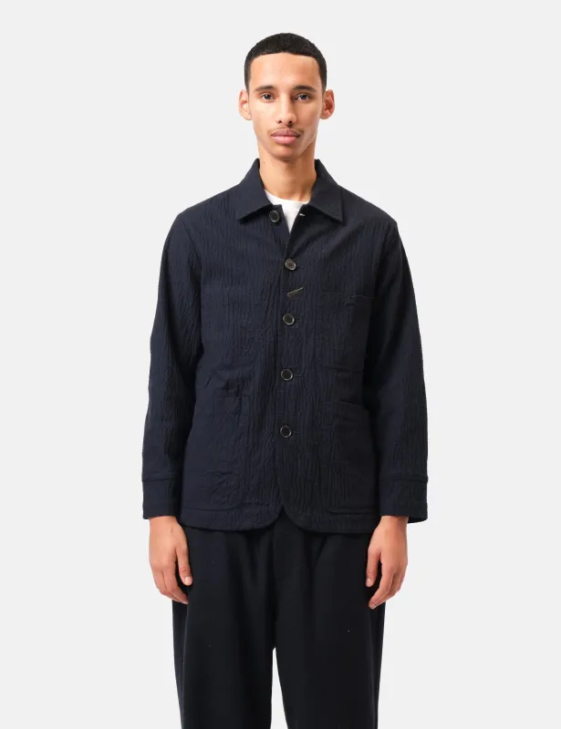 Universal Works Original Bakers Jacket (Ospina Cotton) - Navy Blue sold by Article London
