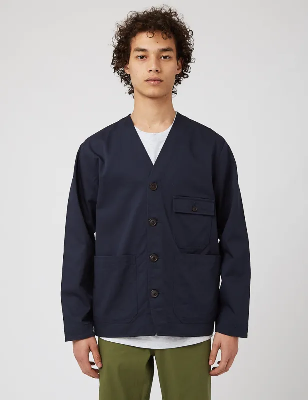 Universal Works Cabin Jacket - Navy Blue sold by Article London