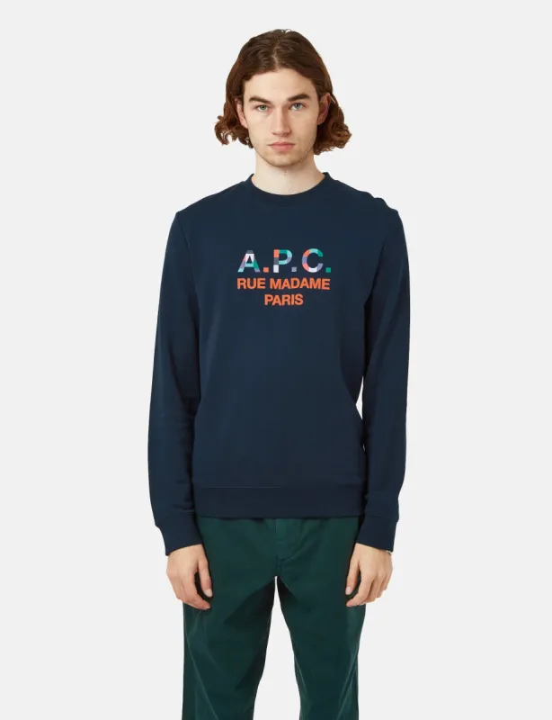 A.P.C. Achille Sweatshirt - Marine Blue sold by Article London