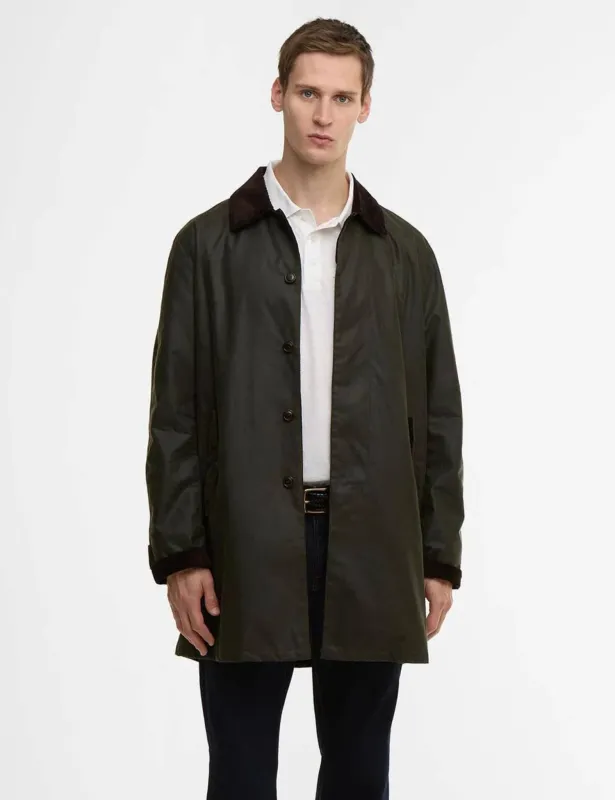 Barbour x Baracuta Tyne Wax Coat - Archive Olive Green sold by Article London