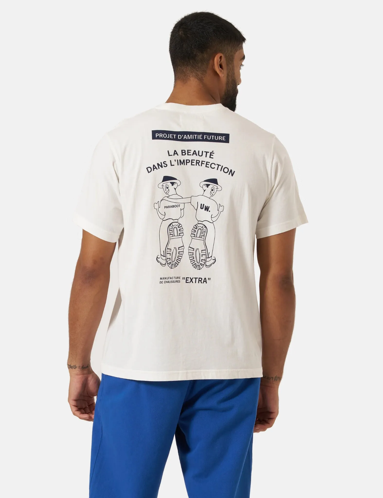 Universal Works x Paraboot Short Sleeve T-Shirt - Ecru sold by Article London product image thumbnail 2