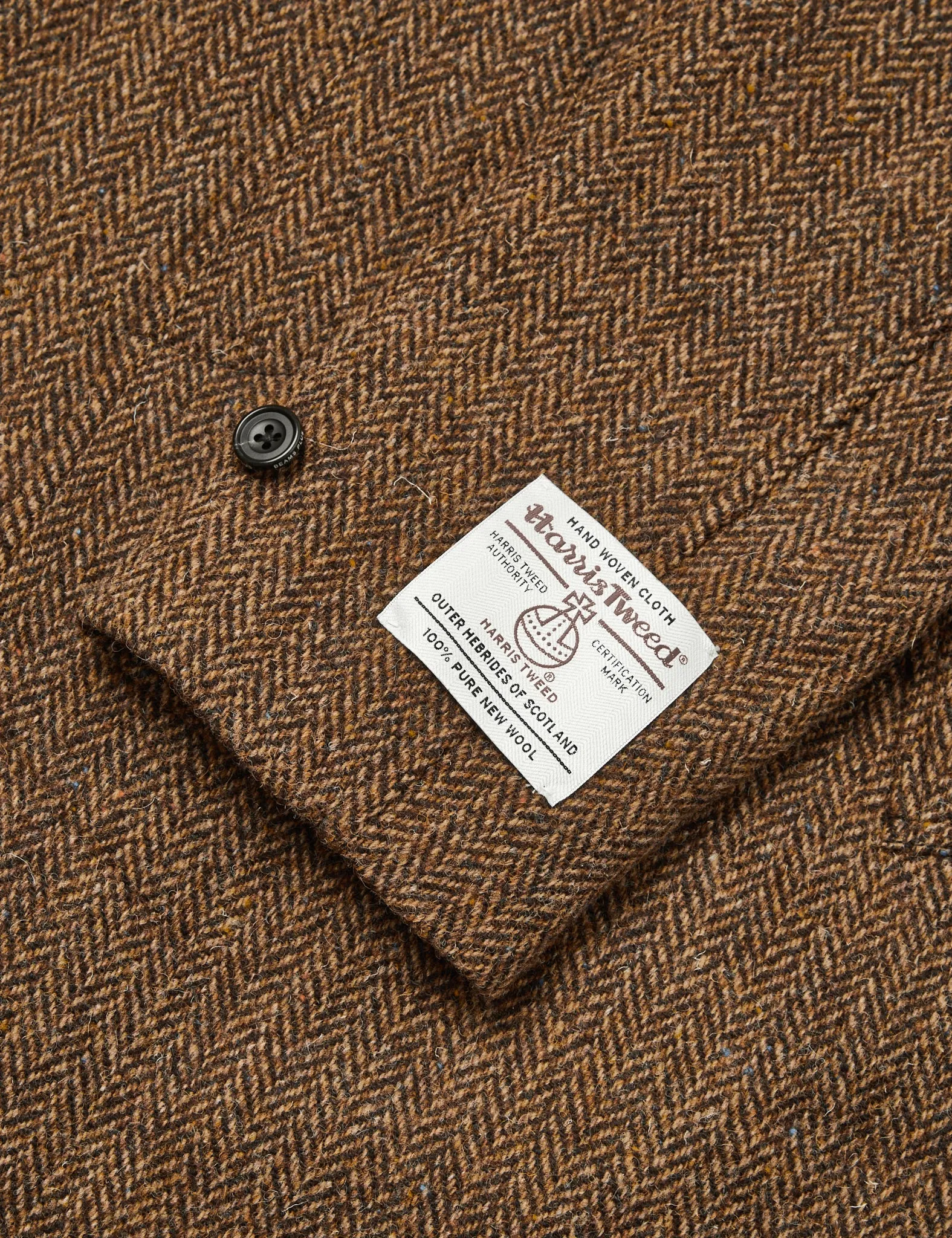 Beams Plus Harris Tweed Coat - Light Brown sold by Article London product image thumbnail 3