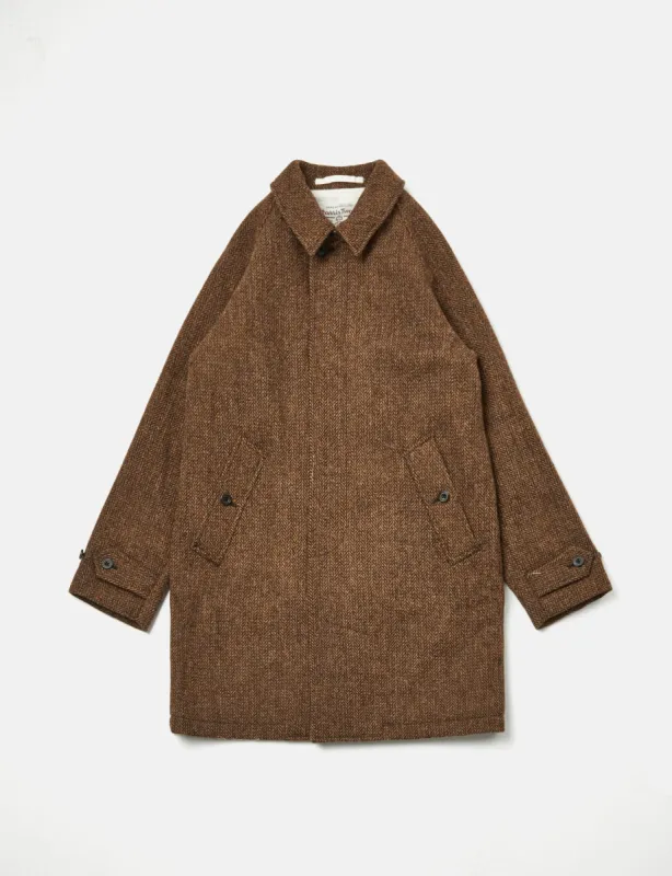 Beams Plus Harris Tweed Coat - Light Brown sold by Article London