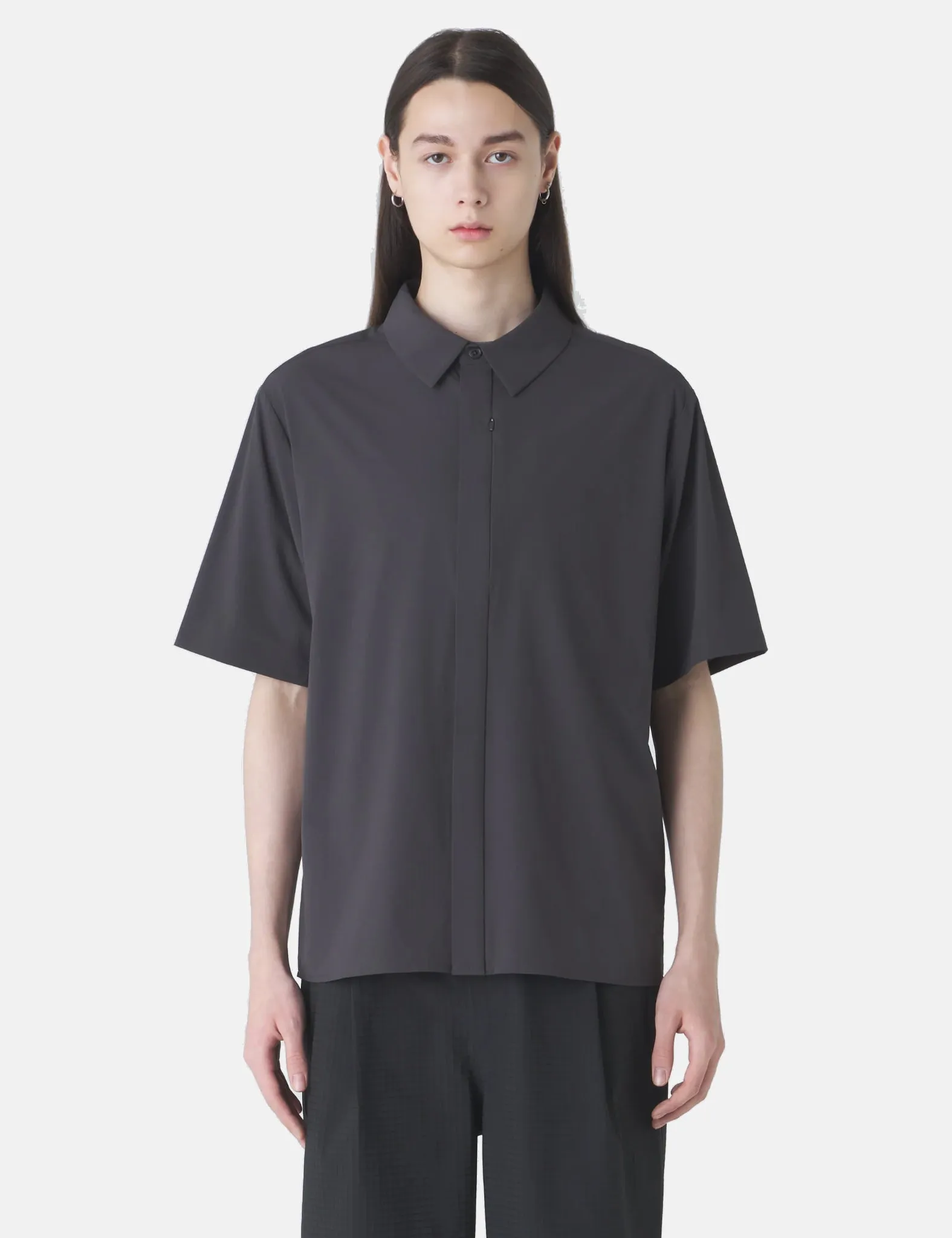 Hiking Patrol Align Button Up SS Shirt - Black sold by Article London