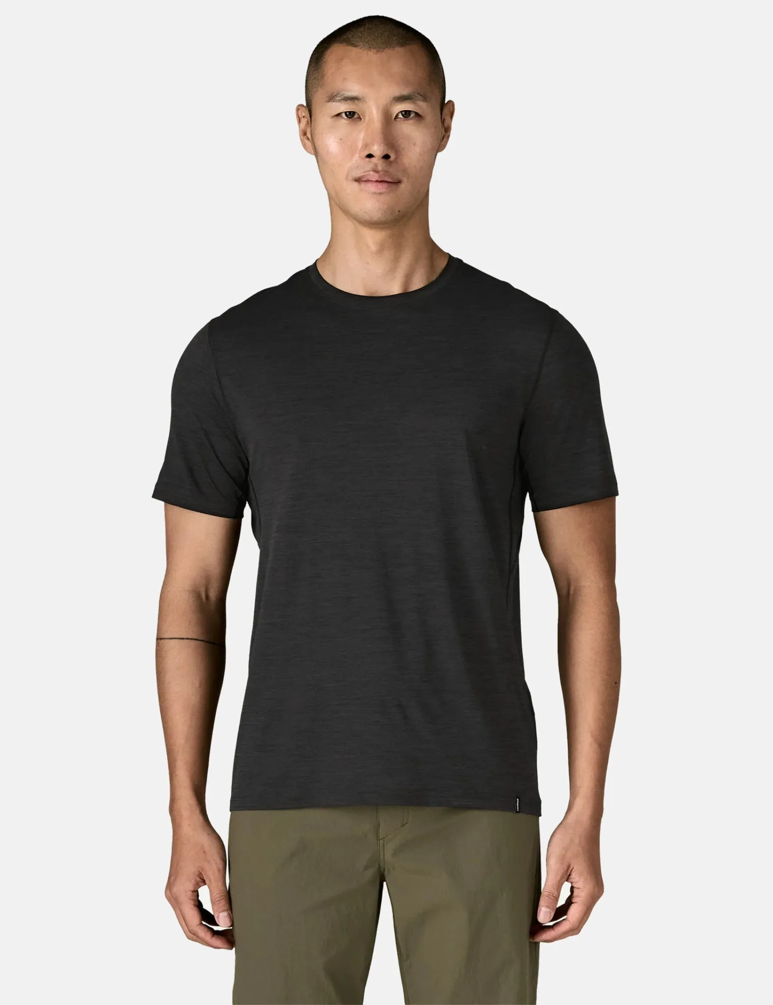 Patagonia Cap Cool Ultra T-Shirt - Black/Forge Grey X-Dye sold by Article London product image thumbnail 2