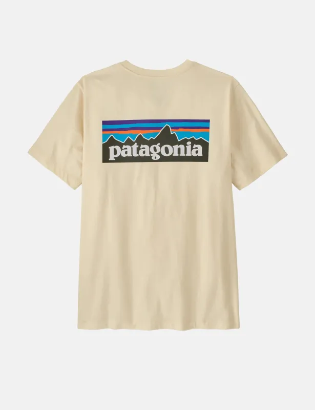 Patagonia P-6 Logo T-Shirt - Undyed Natural sold by Article London
