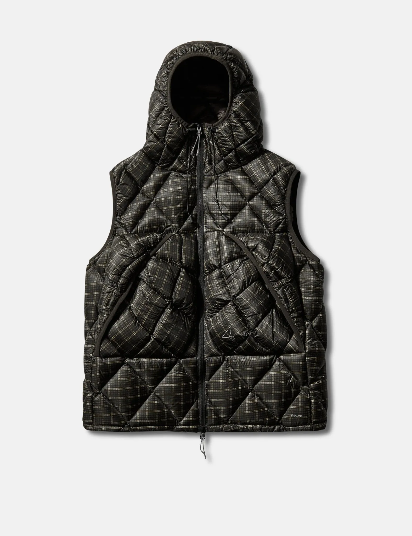 ROA Nuna 600 Fill Power Check Hooded Down Vest - Anthracite Grey sold by Article London product image thumbnail 3