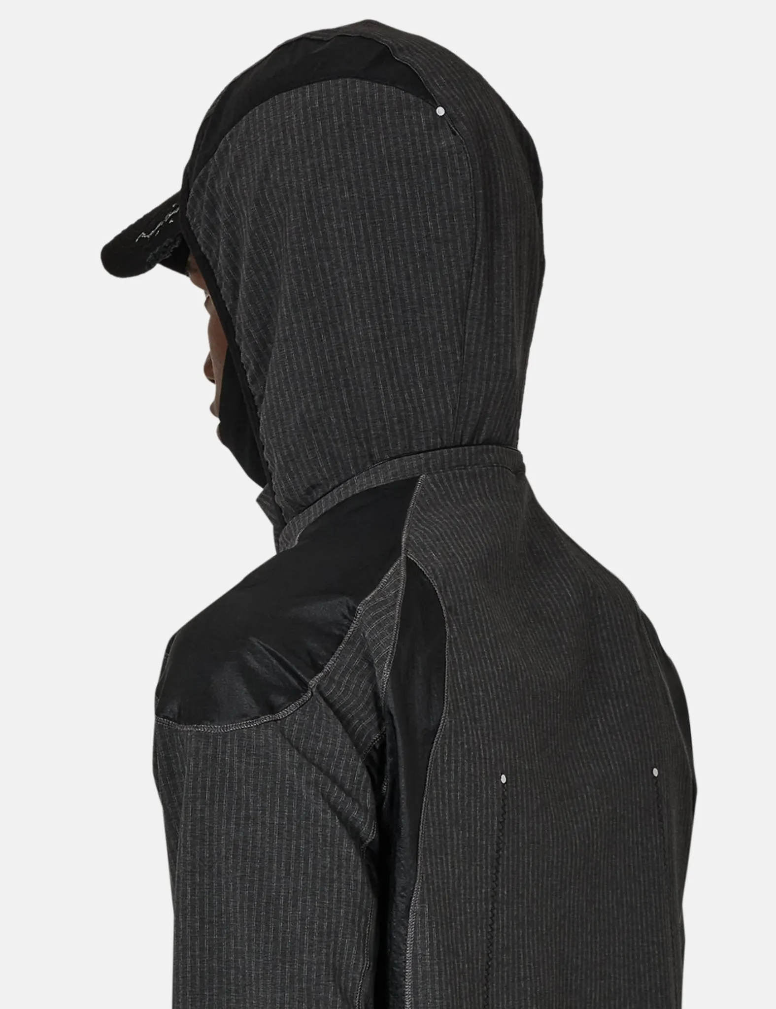 ROA Numb Pinstripe Hooded Wind Jacket - Black sold by Article London product image thumbnail 3