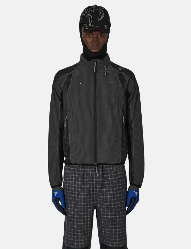 ROA Numb Pinstripe Hooded Wind Jacket - Black sold by Article London