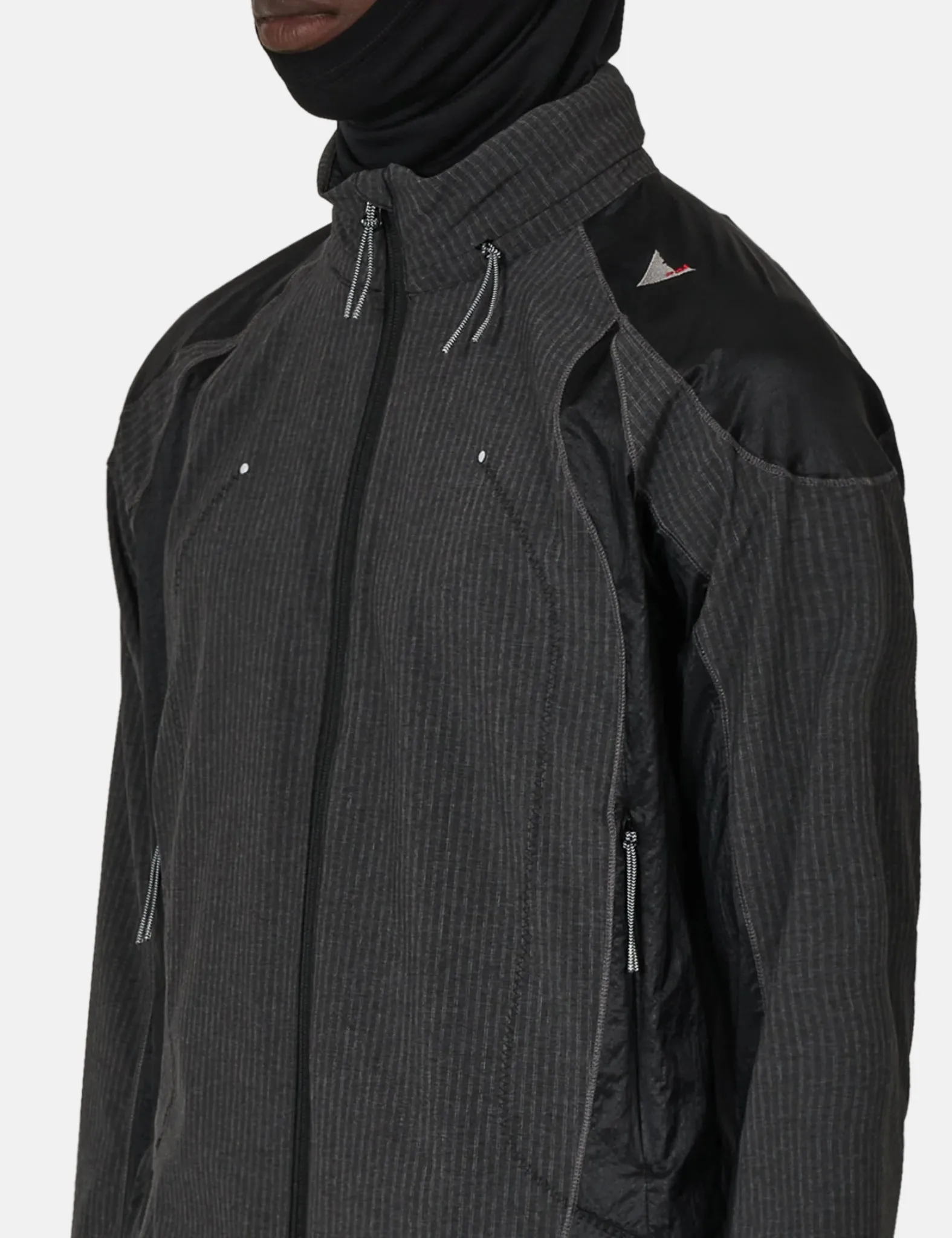 ROA Numb Pinstripe Hooded Wind Jacket - Black sold by Article London product image thumbnail 4