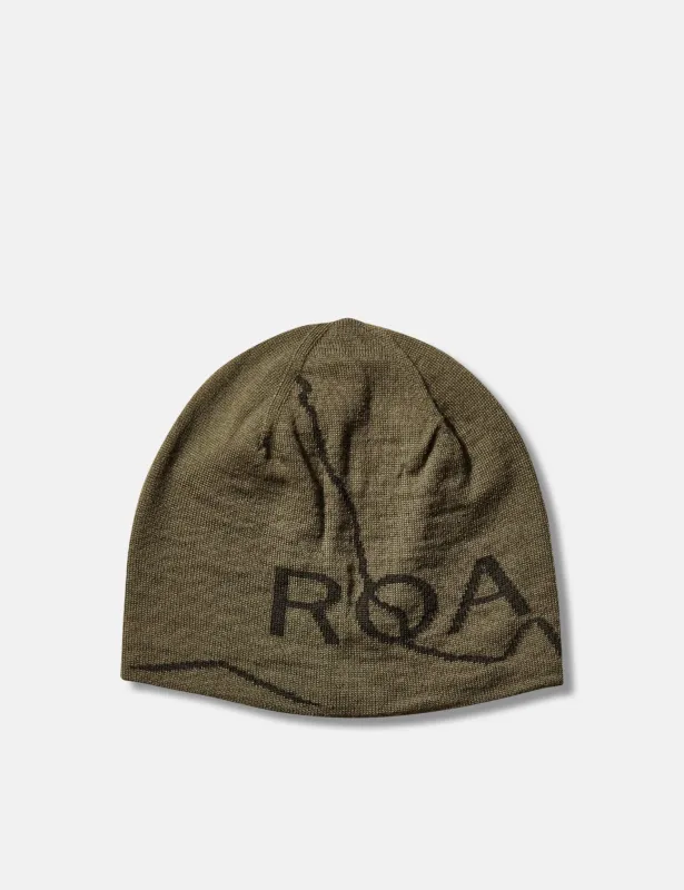ROA Logo Wool Beanie Hat - Sage Green sold by Article London