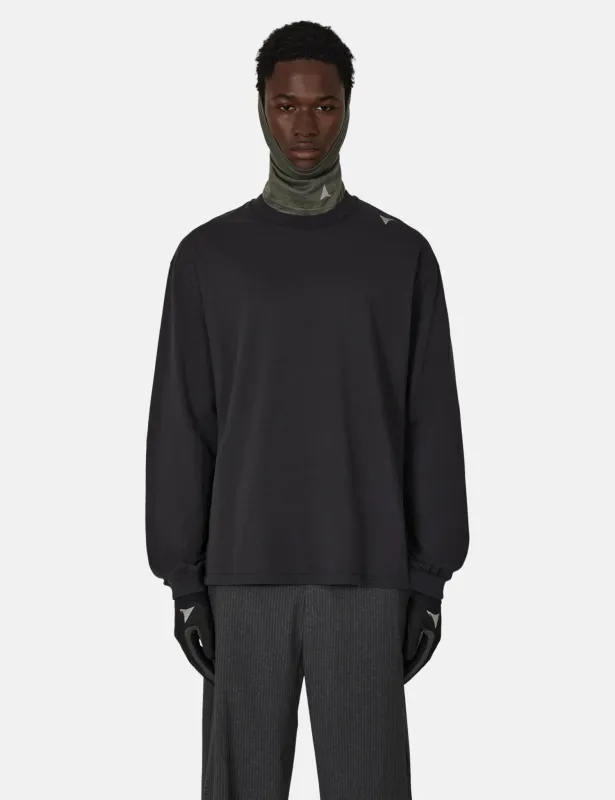 ROA Logo Long Sleeve Jersey - Washed Black sold by Article London