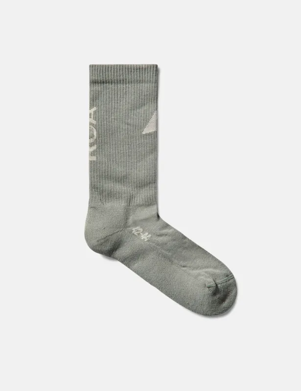 ROA Logo Biofil Socks - Olive made by Roa Hiking