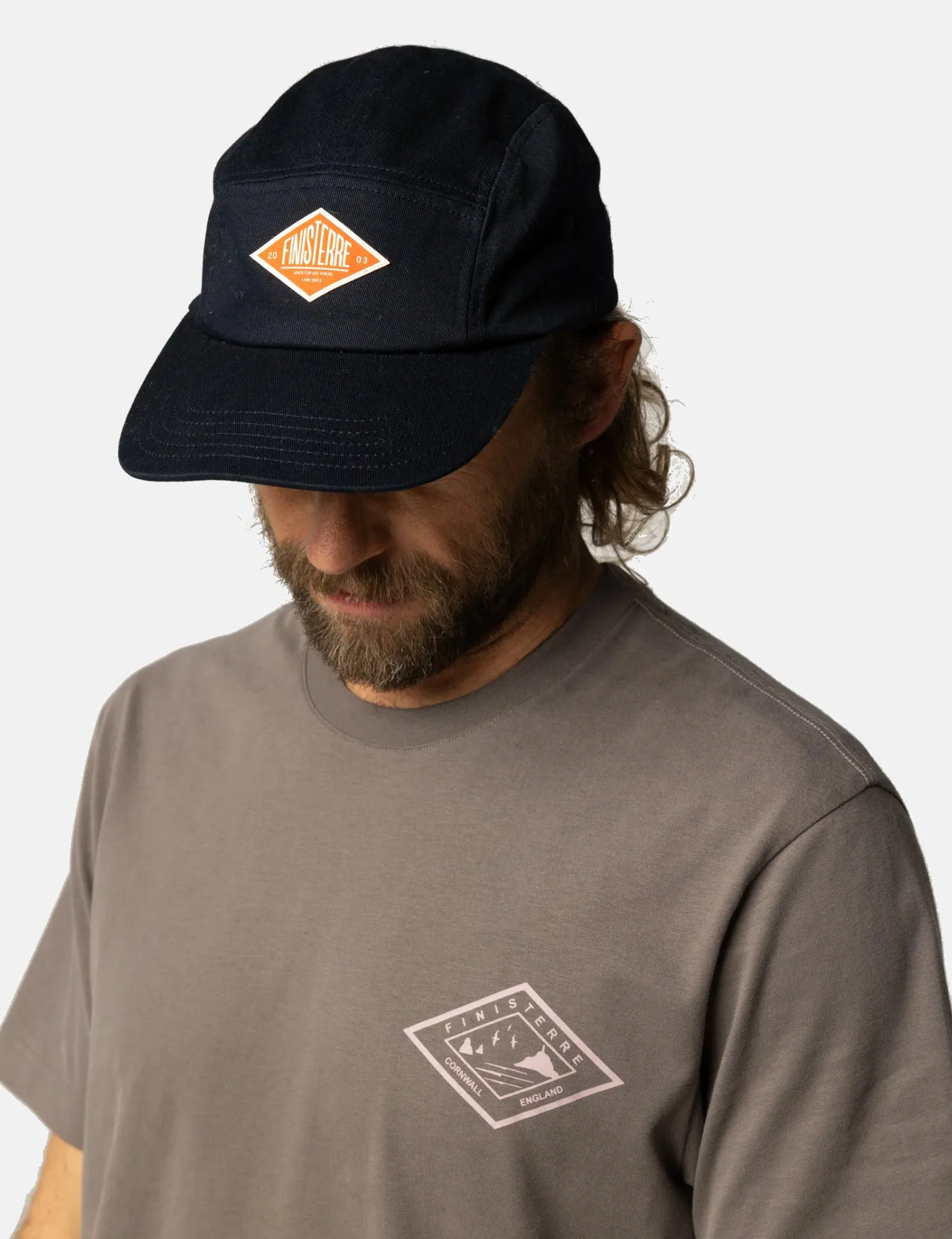 Finisterre Diamond Twill Camp Cap - Navy Blue sold by Article London product image thumbnail 2