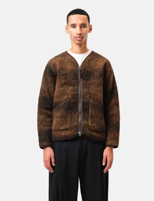 Universal Works Zip Liner Jacket (Alps Fleece) - Brown sold by Article London