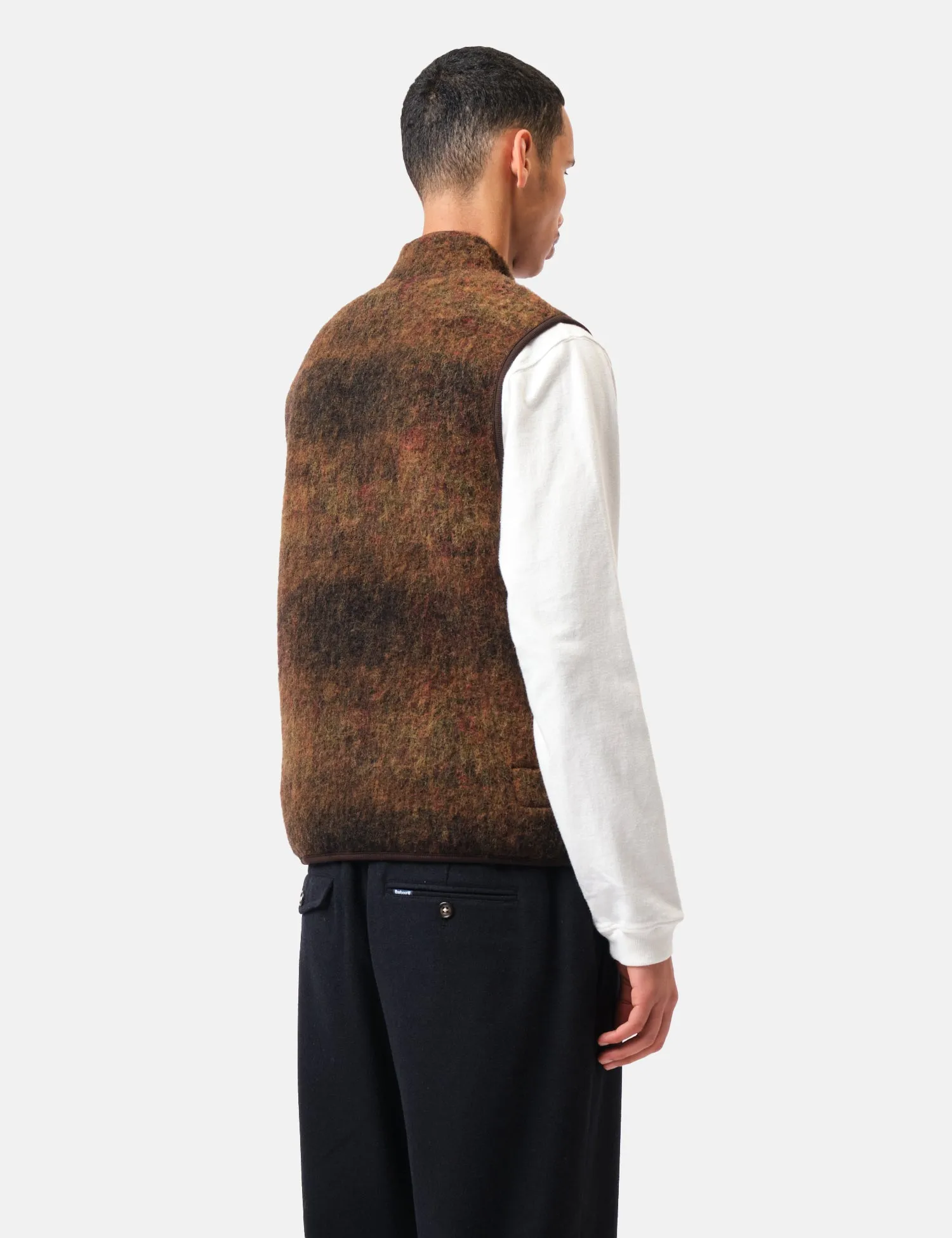 Universal Works Climbing Gilet (Alps Fleece) - Brown sold by Article London product image thumbnail 5