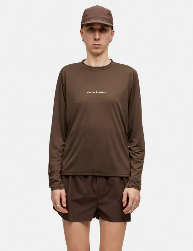 Portal Lateral Peak LS T-Shirt - Slate Black made by Article London