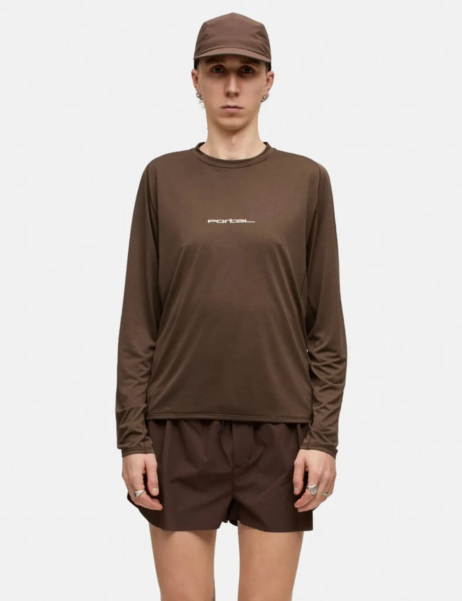 Portal Lateral Peak LS T-Shirt - Slate Black sold by Article London