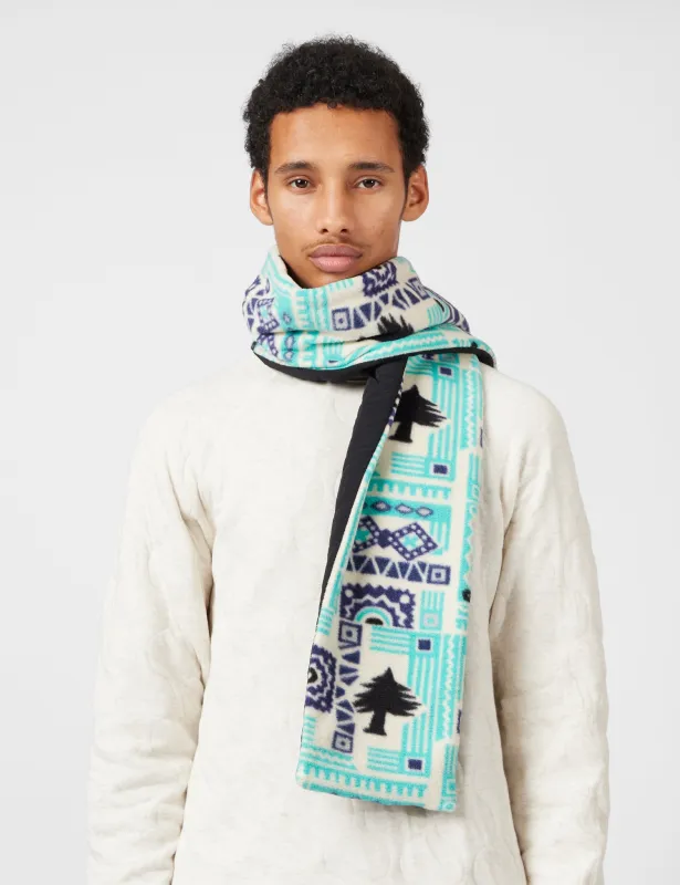 Beams Plus Muffler Boa Quilting Scarf - Black/Animal made by BEAMS PLUS
