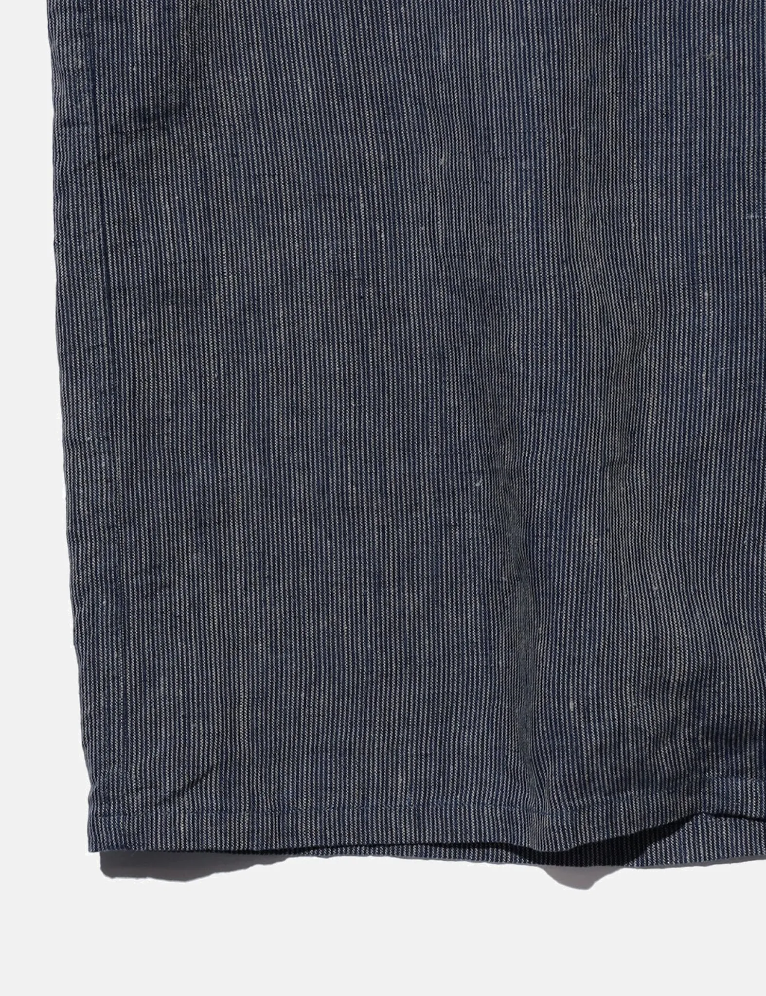Beams Plus Open Collar Indigo Linen Stripe Shirt - Indigo Blue sold by Article London product image thumbnail 4