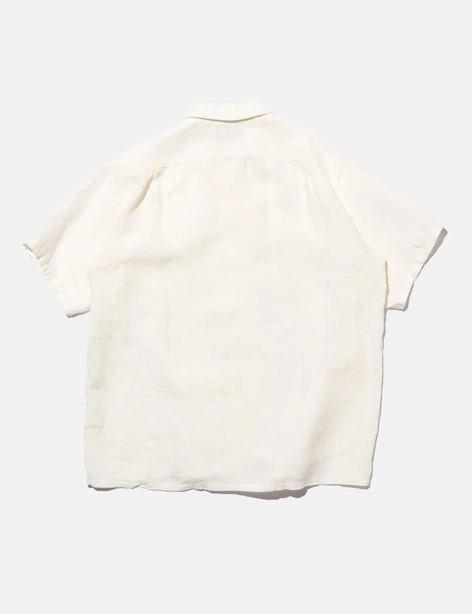 Beams Plus Open Collar 1/40 Linen Shirt - White sold by Article London product image thumbnail 3