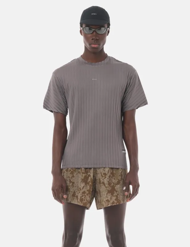 Satisfy AuraLite Pleated T-Shirt - Granite Grey made by Satisfy Running