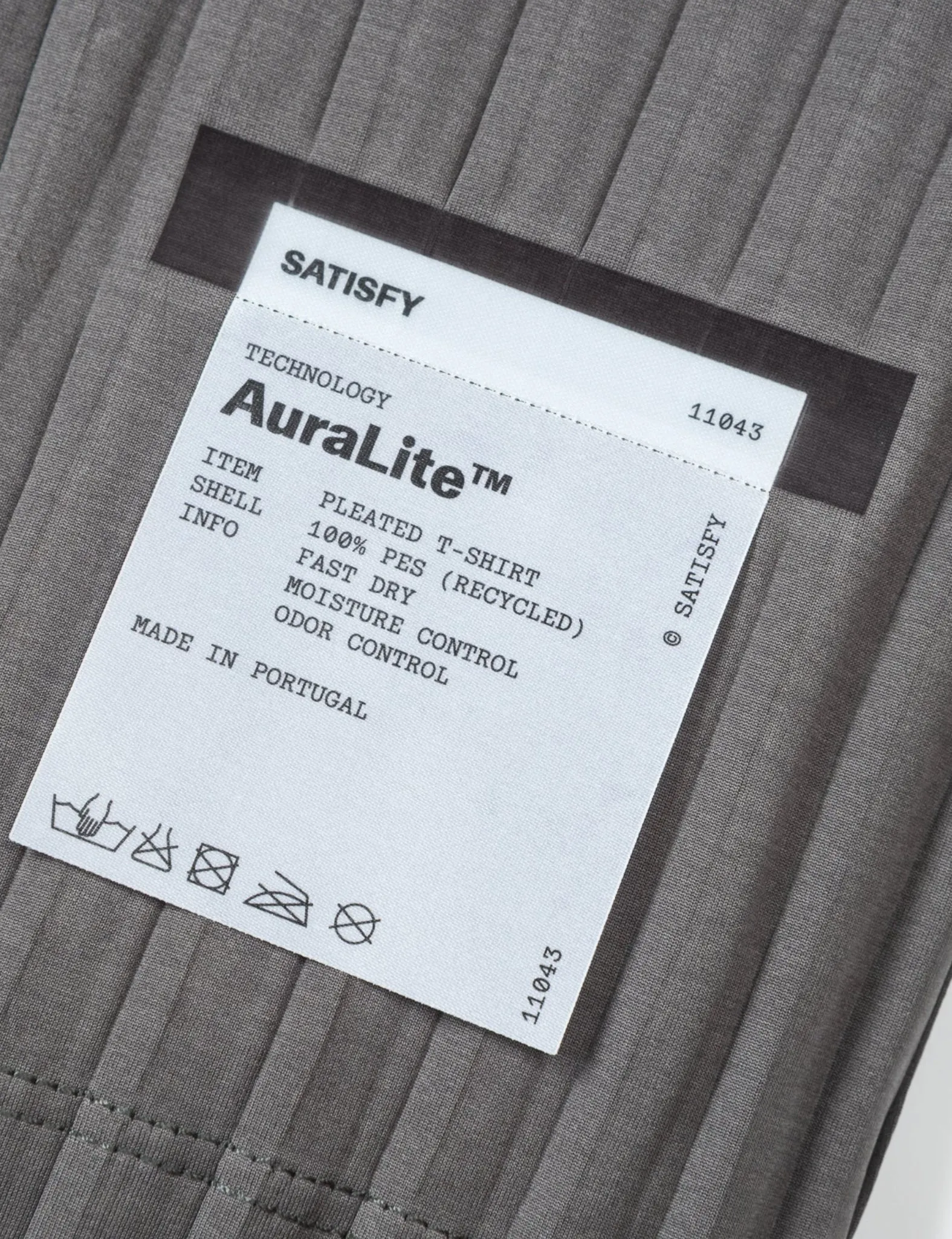 Satisfy AuraLite Pleated T-Shirt - Granite Grey sold by Article London product image thumbnail 3