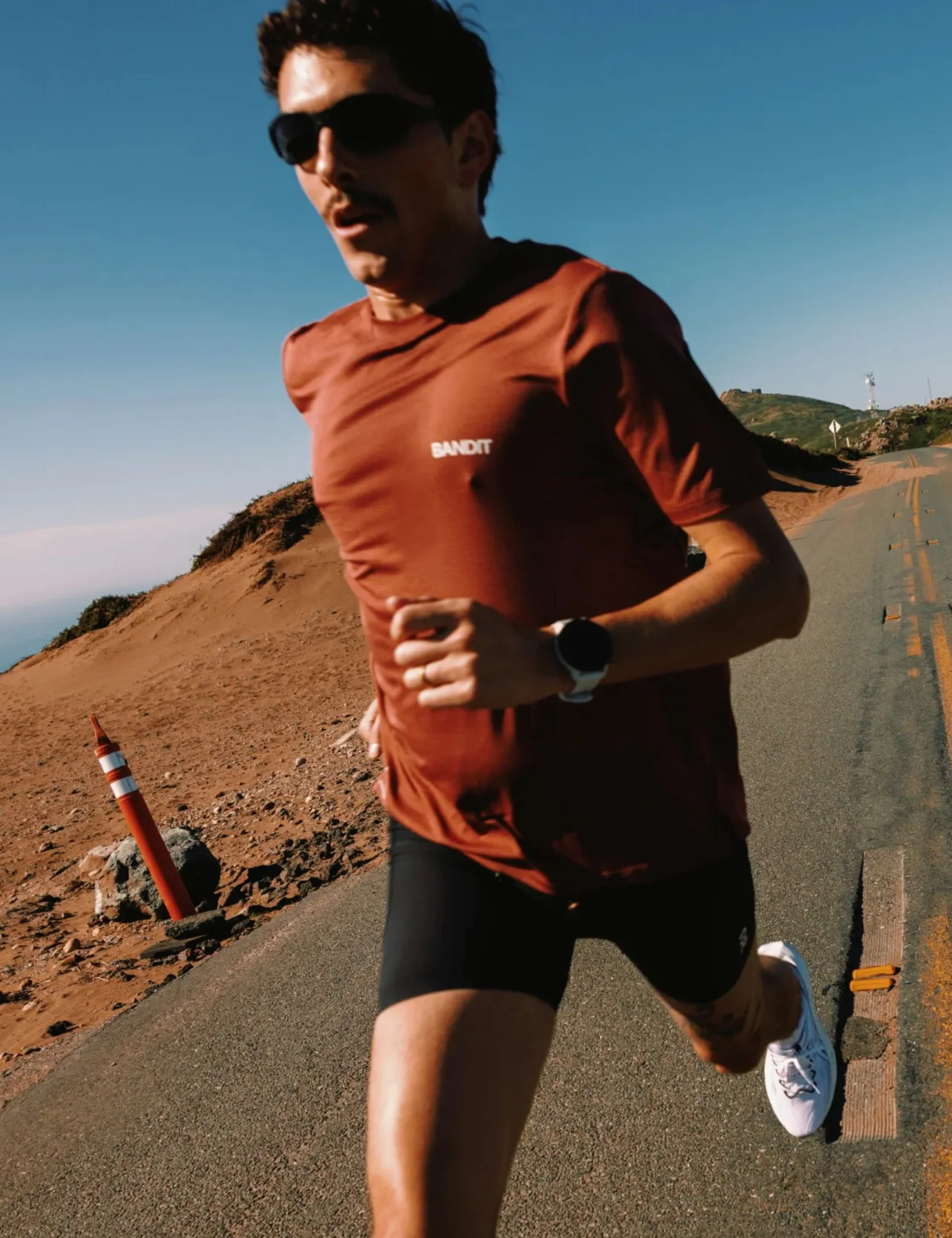 Bandit Men's Micromesh Run T-Shirt - Mahogany Brown sold by Article London product image thumbnail 2
