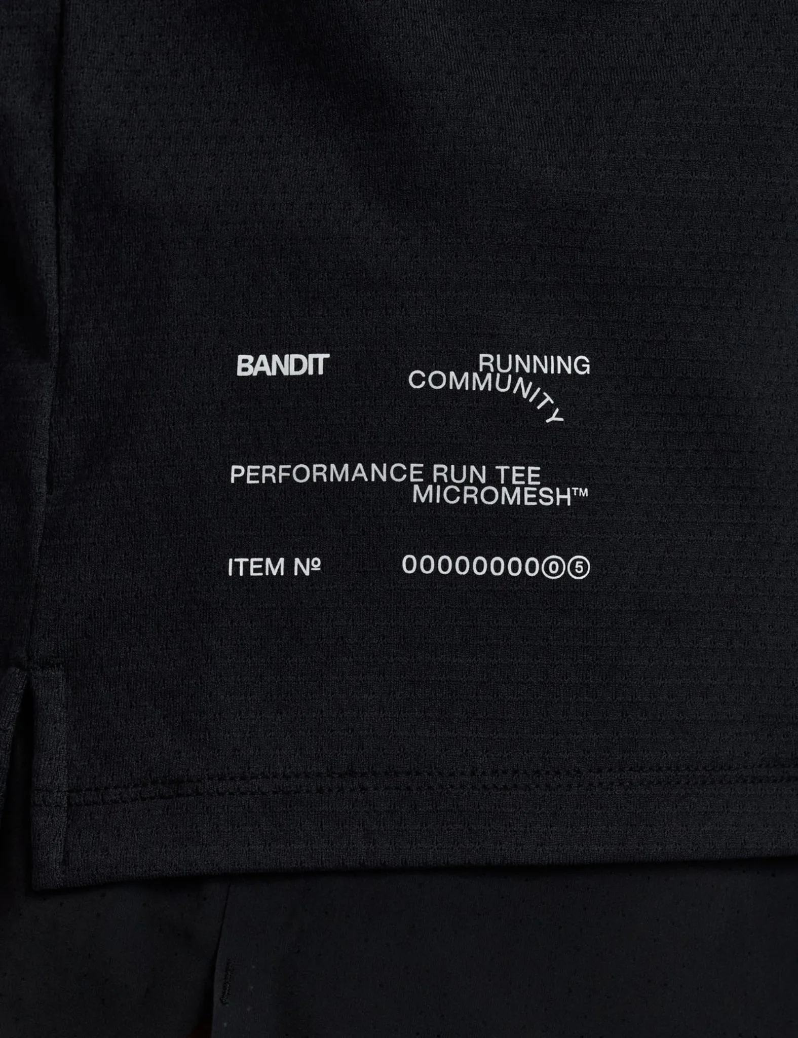 Bandit Men's Micromesh Run T-Shirt - Black sold by Article London product image thumbnail 4