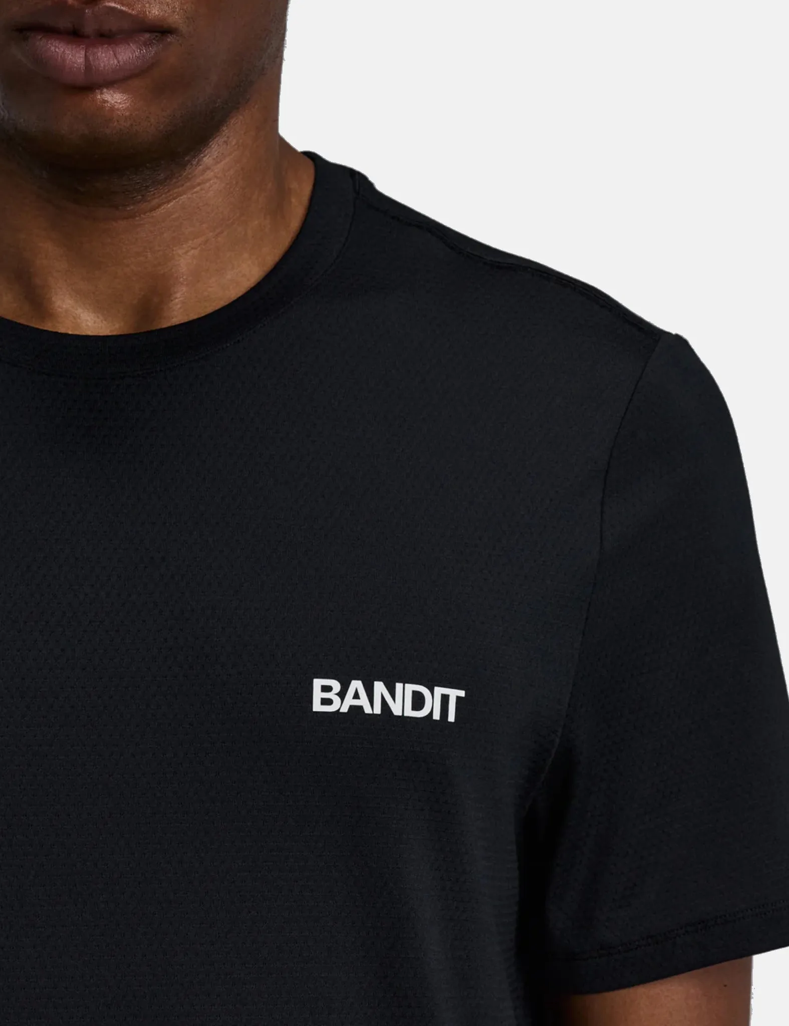 Bandit Men's Micromesh Run T-Shirt - Black sold by Article London product image thumbnail 2