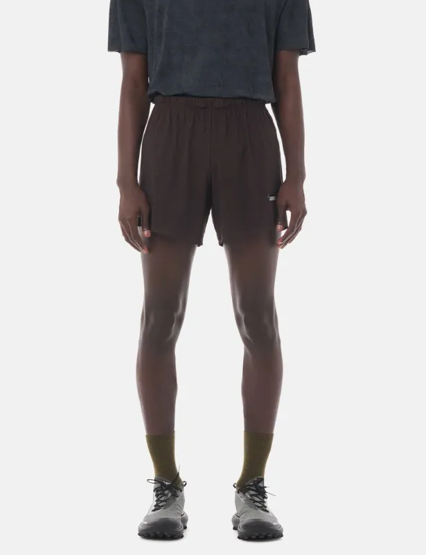 Satisfy Space-O 5" Shorts - Deep Mahogany made by Satisfy Running