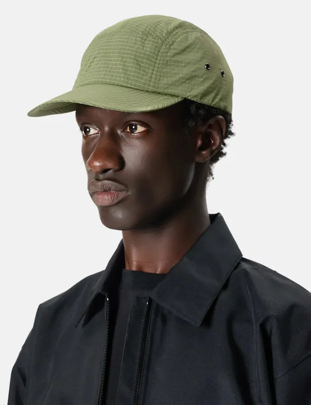 Goldwin Dope Dyed Rip-Stop Wind Cap - Usuyanagi Green made by Goldwin