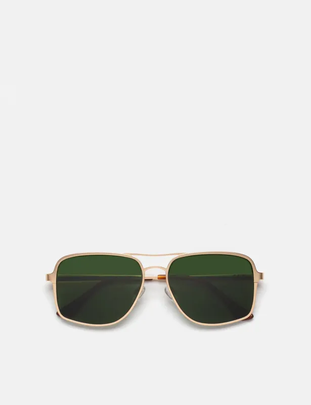 RetroSuperFuture Spliff Classiccs Sunglasses - Gold/Green made by RetroSuperFuture