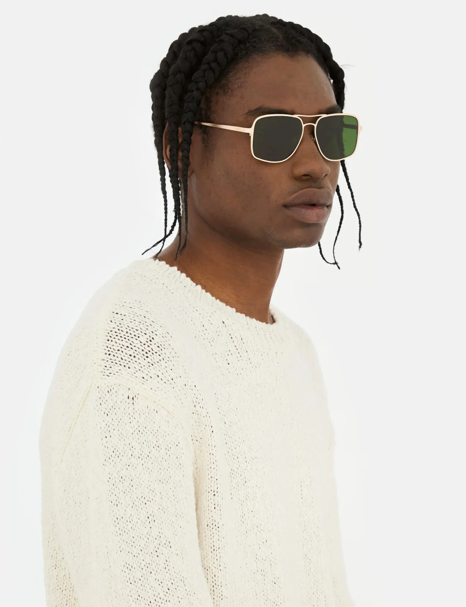 RetroSuperFuture Spliff Classiccs Sunglasses - Gold/Green sold by Article London product image thumbnail 2