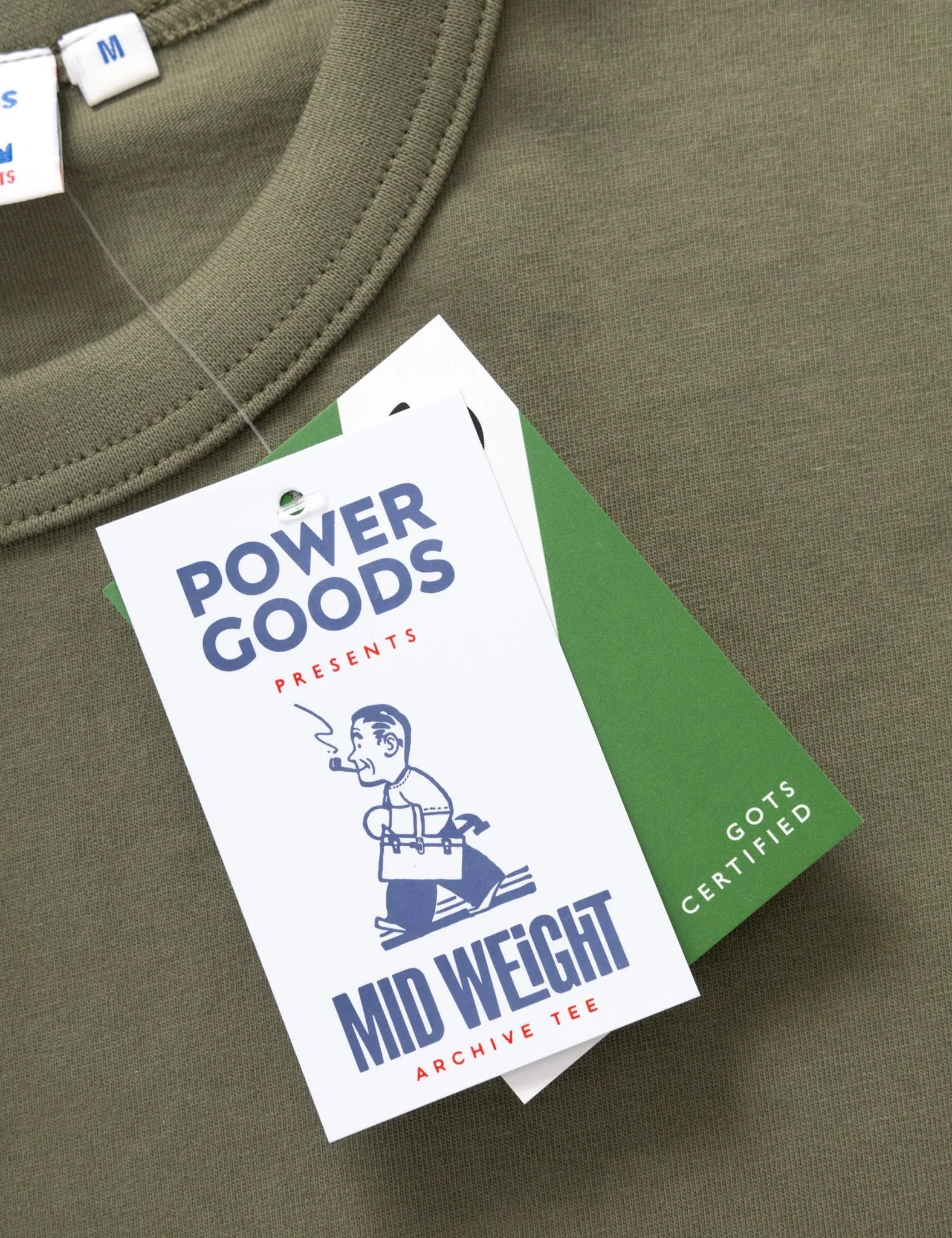 Power Goods Archive T-Shirt - Olive Green sold by Article London product image thumbnail 4