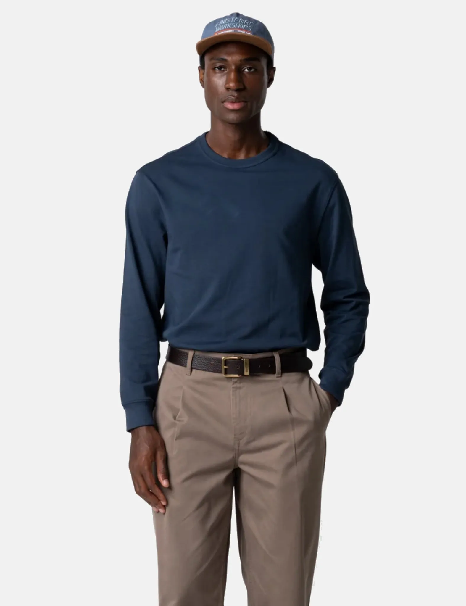 Finisterre Daymark Long Sleeve Tee - Navy Blue sold by Article London